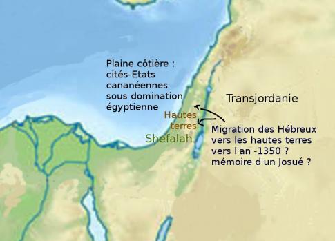 4 carte recit biblique exode 2 invasion canaan